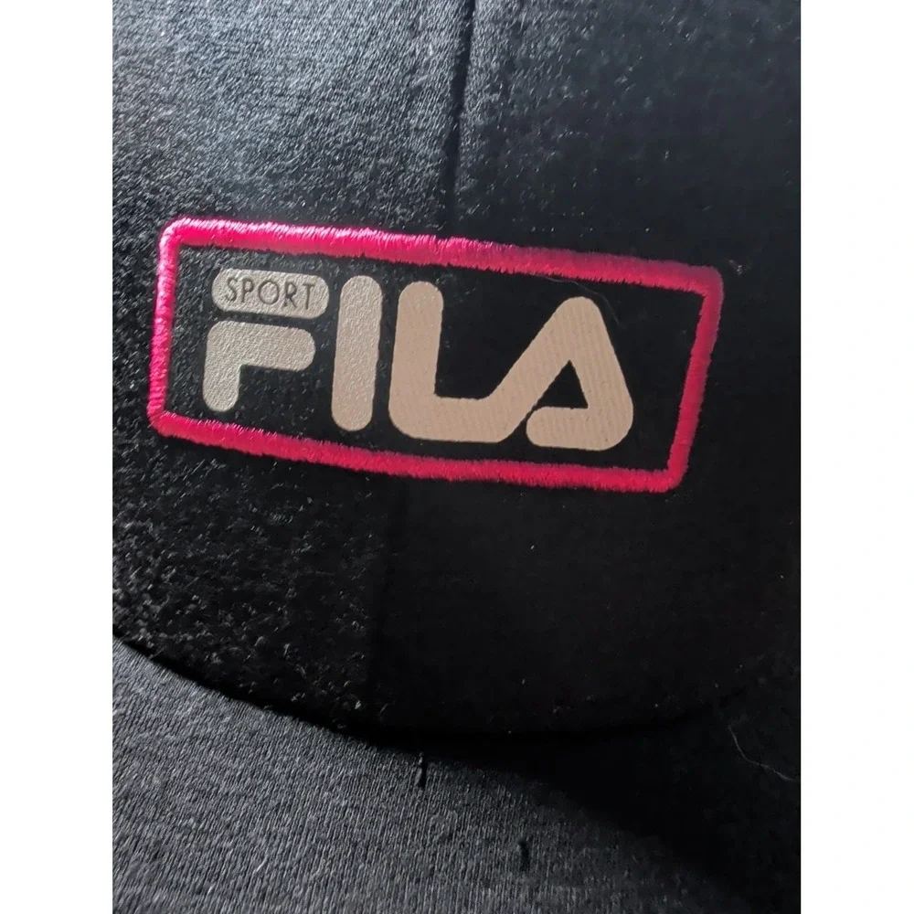 Women FILA Sport Strapback Adjustable Hat Cap Baseball Basketball Mom Black Pink
